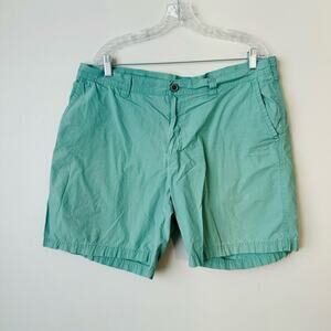 Columbia Mens Sportswear Flat Front Men’s Shorts 100% Cotton turquoise 38